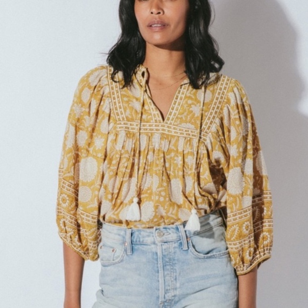 Cleobella Amarilia Blouse in Honey Size XS